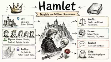 Vorschau - Arbeitsblätter - Arbeitsblätter zum Thema "Hamlet" + Lösung & MP3 + Mindmap + Infografik - Seite 1
