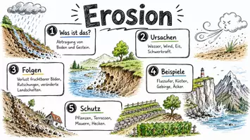 Vorschau - Arbeitsblätter - Lernposter + Arbeitsblätter zum Thema "Erosion" + Lösung & MP3 + Mindmap + Infografik - Seite 2