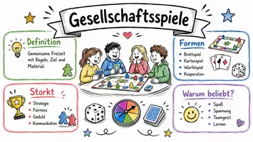 Vorschau - Arbeitsblätter - Arbeitsblätter zum Thema "Gesellschaftsspiel" + Lösung & MP3 + Mindmap + Infografik - Seite 1