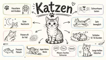 Vorschau - Arbeitsblätter - Lernposter + Arbeitsblatt "Katzen" + Onlineübung & MP3 + Mindmap + Infografik - Seite 2