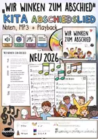 Vorschau - Arbeitsblätter - Kita Abschied - 2026 Lied SONG + MATERIALPAKET Abschiedslied - Seite 1