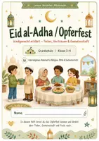 Vorschau - Stundenentwürfe - Eid al-Adha / Opferfest kindgerecht erklärt – Arbeitsblätter zu Teilen, Gemeinschaft & Religion - Deckblatt