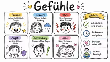 Vorschau - Arbeitsblätter - Arbeitsblätter zum Thema "Gefühl" + Lösung & MP3 + Mindmap + Infografik - Seite 1