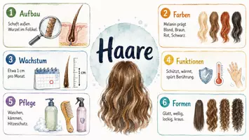 Vorschau - Arbeitsblätter - Arbeitsblatt zum Thema "Haar" + Onlineübung & MP3 + Infografik - Seite 2