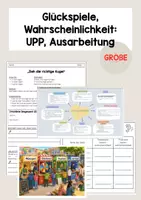 Vorschau - Stundenentwürfe - Stochastik, Zufallsexperimente, Wahrscheinlichkeit, Glücksspiele (BUV, UPP, Ausarbeitung) Klasse 8 - Deckblatt