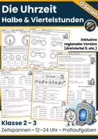 Vorschau - Arbeitsblätter - ⏰ Uhrzeit & Zeitrechnung Klasse 1–4 – Komplettpaket (wachsend) | Uhr lesen, berechnen & umrechnen - Seite 1