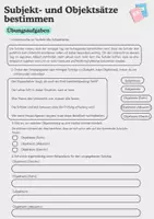 Vorschau - Arbeitsblätter - Materialpaket Adverbialsätze und Subjekt- und Objektsätze - Deckblatt