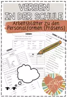 Vorschau - Arbeitsblätter - VERBEN SCHULE Personalformen üben - Deckblatt