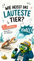 Vorschau - Bildkarten - QUAPPIZ Kindernews: Wie heißt das lauteste Tier? - Deckblatt