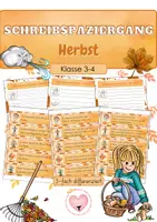 Vorschau - Arbeitsblätter - Schreibspaziergang - Herbst (Klasse 3-4) - Deckblatt