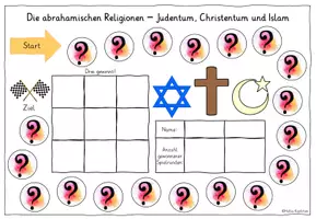 Vorschau - Unterrichtsreihen - Judentum Christentum Islam - Weltreligionen Drei gewinnt Spiel FREEBIE - Seite 3