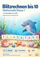 Vorschau - Arbeitsblätter - Blitzrechnen bis 10 | Mathematik Klasse 1 | 7 Arbeitsblätter als PDF - Deckblatt