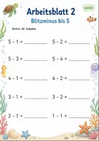Vorschau - Arbeitsblätter - Blitzrechnen bis 10 | Mathematik Klasse 1 | 7 Arbeitsblätter als PDF - Seite 2