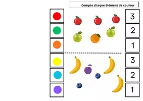 Aperçu - Apprentissages en autonomie - logico primo-ligne dénombrer avec les fruits - Page 1