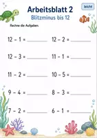 Vorschau - Arbeitsblätter - Blitzrechnen bis 20 | Mathematik Klasse 1 | 7 Arbeitsblätter als PDF - Seite 2