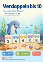Vorschau - Arbeitsblätter - Verdoppeln bis 10 | Mathematik Klasse 1 | 7 Arbeitsblätter als PDF - Deckblatt