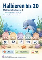 Vorschau - Arbeitsblätter - Halbieren bis 20 | Mathematik Klasse 1 | 7 Arbeitsblätter als PDF - Deckblatt