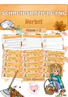 Vorschau - Arbeitsblätter - Schreibspaziergang - Herbst (Klasse 1-2) - Deckblatt