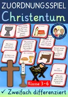 Vorschau - Stundenentwürfe - Christentum Weltreligion Ethik Religion ZUORDNUNGSSPIEL - Deckblatt
