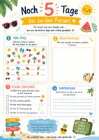Vorschau - Arbeitsblätter - Sommerferien Countdown – 5 kreative Tagesblätter - Deckblatt