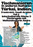 Vorschau - Stundenentwürfe - Tischmanieren in anderen Kulturen – Teil 2 | Türkei, Indien, Frankreich, Saudi-Arabien | Klasse 8–12 - Deckblatt