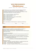 Vorschau - Arbeitsblätter - Weltreligionen Hinduismus Klasse 6–8 | Karma Dharma Samsara Moksha | Brahma Vishnu Shiva | Diwali Holi | Bhagavad Gita | sofort einsetzbar | Ethik Philosophie Religion - Deckblatt