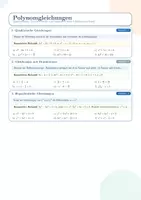 Vorschau - Arbeitsblätter - Polynomgleichungen - Arbeitsblatt, Lösung und Kurztest - Seite 1