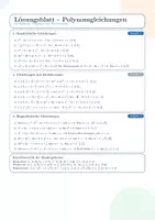 Vorschau - Arbeitsblätter - Polynomgleichungen - Arbeitsblatt, Lösung und Kurztest - Seite 2