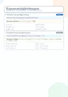 Vorschau - Arbeitsblätter - Exponentialgleichungen - Arbeitsblatt, Lösung und Kurztest - Seite 1