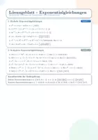 Vorschau - Arbeitsblätter - Exponentialgleichungen - Arbeitsblatt, Lösung und Kurztest - Seite 2