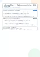 Vorschau - Arbeitsblätter - Trigonometrische Gleichungen - Arbeitsblatt, Lösung und Kurztest - Seite 2