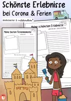 Vorschau - Mal- und Bastelvorlagen - Schönste Erlebnisse - Corona & Ferien - Deckblatt