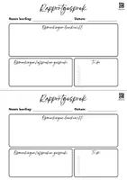 Voorbeeld - Rapportgesprek gespreksformulier ✍️ - Voorblad