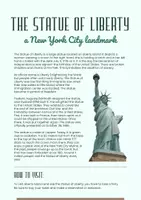 Vorschau - Arbeitsblätter - The Statue of Liberty (New York City): Reading and Writing (English) - Seite 1