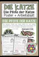 Vorschau - Arbeitsblätter - Pfote der Katze – Aufbau und Funktion | Poster und Arbeitsblatt 4.–5. Klasse - Deckblatt