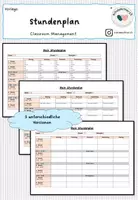 Vorschau - Arbeitsblätter - Vorlage: Stundenplan zum Ausfüllen - Deckblatt