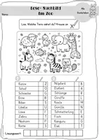 Vorschau - Arbeitsblätter - Deutsch Klasse 1: Lesen üben mit Lese- Suchbildern / Leserätsel. Lesetraining. Leseförderung - Seite 3