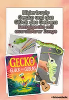 Vorschau - Anderer Materialtyp - Bastelgecko zum Buch "Gecko und das Glück des Gebens" - Deckblatt