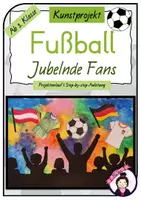 Vorschau - Stundenentwürfe - Kunst Fußball WM 2026: Jubelnde Fans - Deckblatt