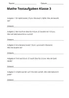 Vorschau - Stundenentwürfe - Mathe Textaufgaben Klasse 3 – Wochenmarkt (30 Aufgaben mit Lösungen) - Seite 3