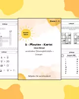 Vorschau - Arbeitsblätter - Sommer kleine Rätsel Rätselsammlung - Deckblatt