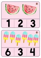 Vista previa - Juegos / Gamificación - CONTEO DE VERANO_MATERIAL MANIPULATIVO - página 1