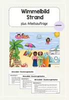 Vorschau - Fördermaterial/Inklusion - Sommer Wimmelbild plus Arbeitsaufträge - Deckblatt