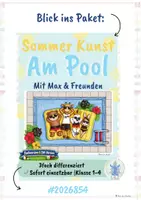 Vorschau - Bildkarten - Sommer Ferien Grüße | Fußball Sommerkarten | Klasse 1–4 - Seite 1