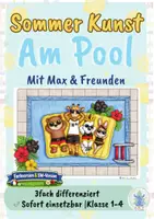 Vorschau - Mal- und Bastelvorlagen - Sommer WM Kunst am Pool – Malen, Basteln & Gestalten | Fußball Sommerkunst | Klasse 1–4 - Deckblatt