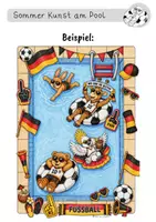 Vorschau - Mal- und Bastelvorlagen - Sommer WM Kunst am Pool – Malen, Basteln & Gestalten | Fußball Sommerkunst | Klasse 1–4 - Seite 2