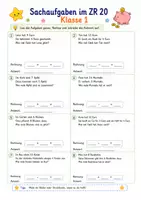 Vorschau - Arbeitsblätter - Sachaufgaben/Textaufgaben - Klasse 1 - Seite 3