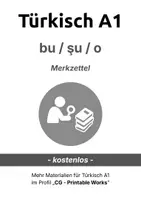 Vorschau - Merkblätter - Türkisch A1 – Demonstrativpronomen bu/şu/o: kostenlose Lernhilfe - Seite 3