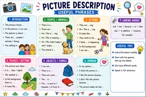 Vorschau - Arbeitsblätter - Bildbeschreibung für Sprechprüfung im Fach Englisch - Deckblatt