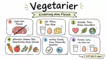 Vorschau - Arbeitsblätter - Arbeitsblätter zum Thema "Vegetarier" + Lösung & MP3 + Mindmap + Infografik - Seite 1